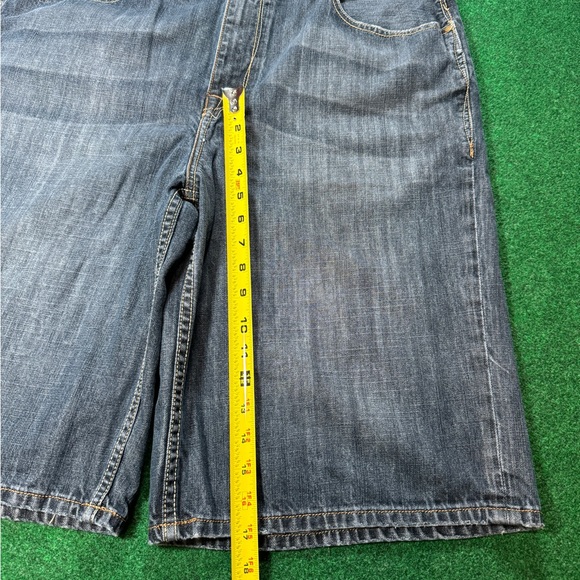 Y2K Baggy Fit Ecko Jorts Mens 38 Southpole Style Wide Leg Hip Hop Denim Shorts - Picture 6 of 8